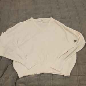 Dior Men's V-Neck Sweater in Cream Size XL!